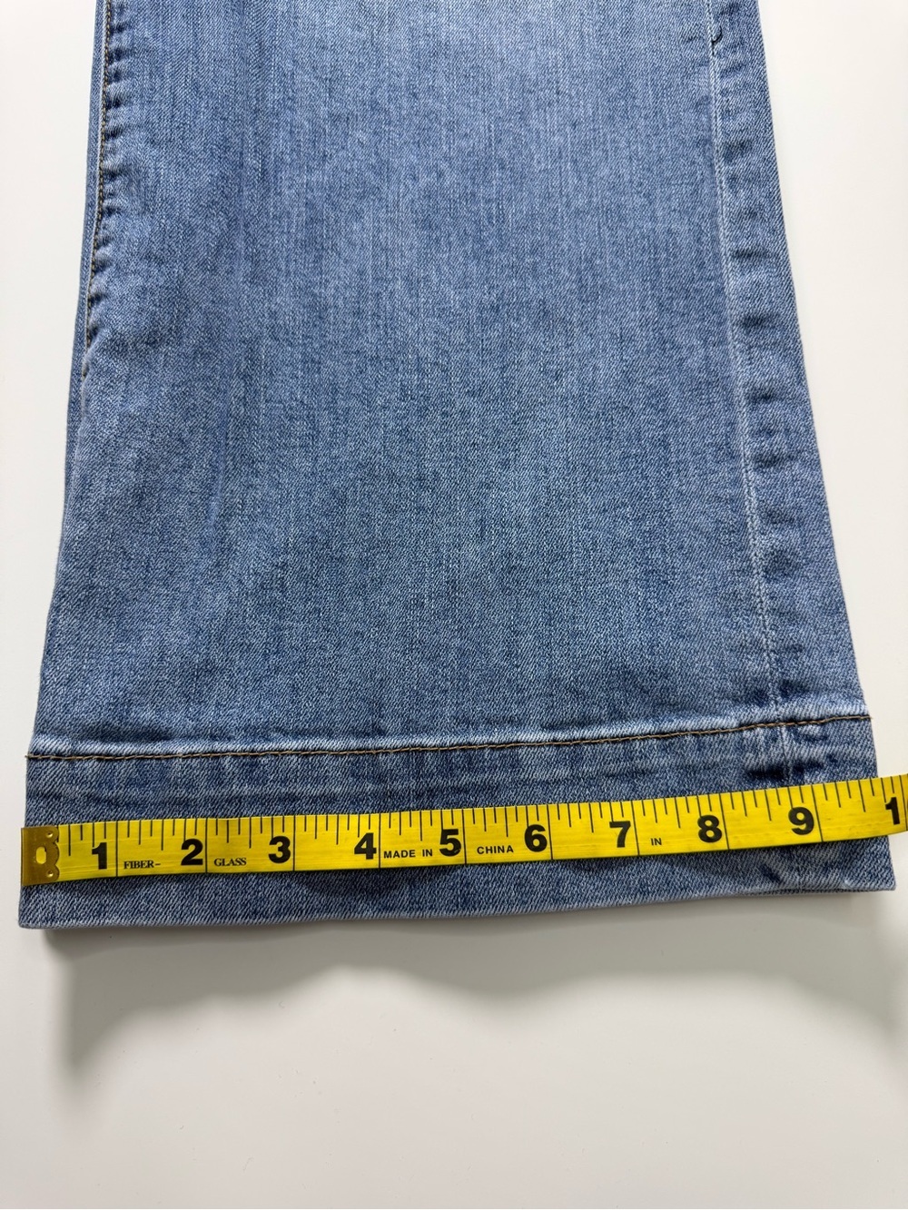 Ramy Brook | High Rise Wide Leg Cropped Jeans Button Fly Jeans | Blue | Size 30 - Picture 12 of 12